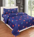 Glace Cotton Printed Double Bedsheet with Two Pillow Covers 