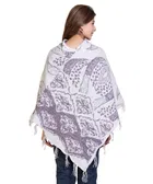 Woolen Self-Design Ponchos for Women 