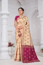 Kanjeevaram Silk Zari Woven Saree for Women 