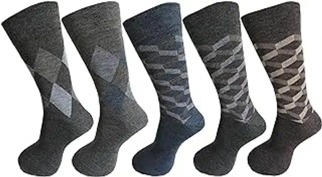 Ankle Length Socks for Men (Multicolor, Set of 5)