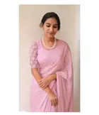 Saree with Unstitched Blouse for Women 