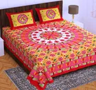 Cotton Rajasthani Jaipuri Double Bedsheet with 2 Pillow Covers 