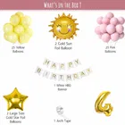 Sun & Star Theme 4th Birthday Balloon Decoration Kit , Multicolor, Pack Of 56