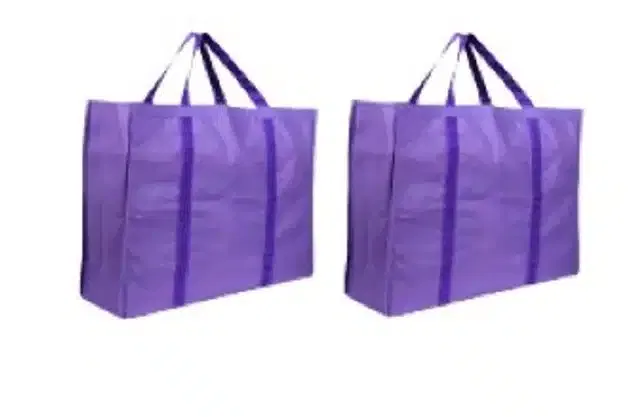 Multipurpose Handbag (Purple, Pack of 2)