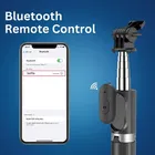 3 in 1 Selfie Stick Tripod with Bluetooth Remote, 70 CM Black , R1