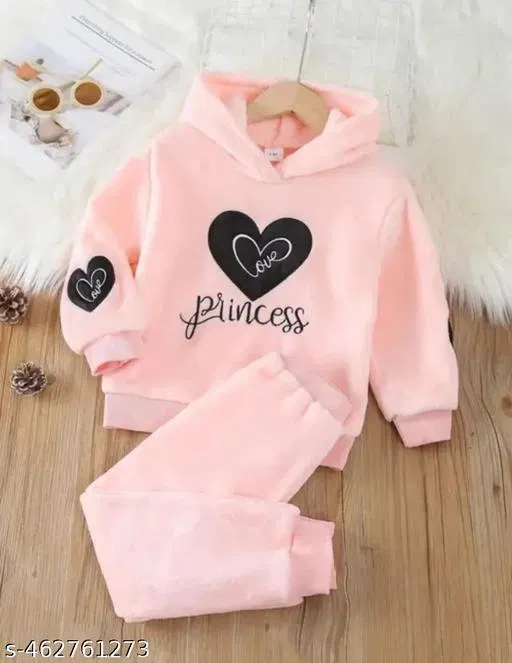 Hosiery Cotton Printed Clothing Set for Kids, Pink (6-9 Months)