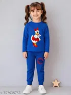 Cotton Blend Clothing Set for Girls, Blue 