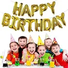 Happy Birthday Letters Foil Balloons for Party Decoration (Multicolor, 16 inches) (Set of 1)
