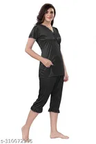 Satin Nightsuit Set for Women 