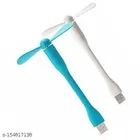 Mini USB Fan (White & Sky Blue, Pack of 2)