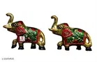 Metal Elephant Set of 2 