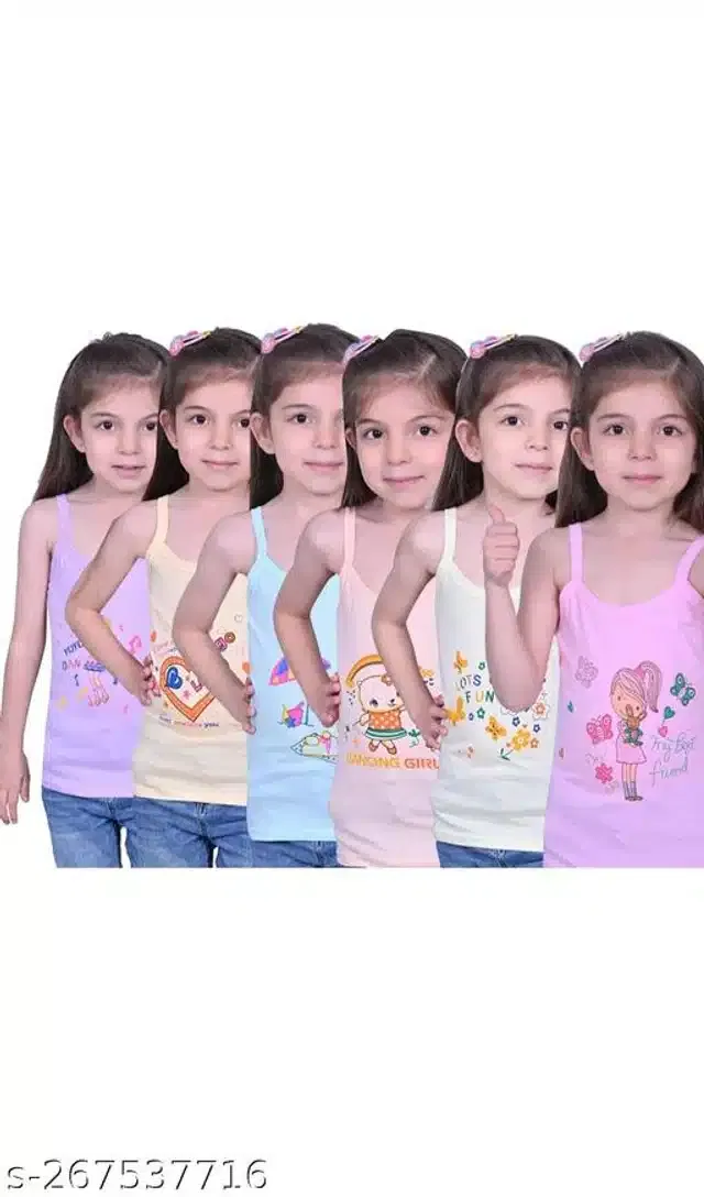 Cotton Vest for Kids (Multicolor, 3-4 Years) (Pack of 6)