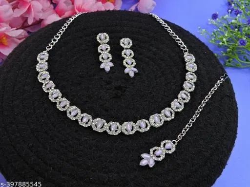 Necklace Set White Free Size for Women