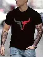 Cotton Blend Mandarin Collar Solid T-Shirt for Men 