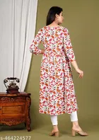 Rayon Kurti for Women, Pink 
