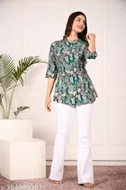 Rayon Three Quarter Sleeves Top for Women 