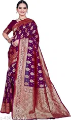 Banarasi Silk Zari Woven Saree for Women 