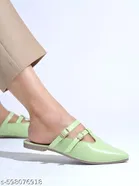 Solid Synthetic Comfort Pointed Toe Ballerinas 