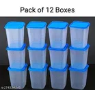 Plastic Storage Containers, Blue, Pack of 12 