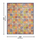 Jaipuri Cotton Double Bedsheet with 2 Pillow Covers | 80x90 Inch | Check Block Print | Traditional Rajasthani Print