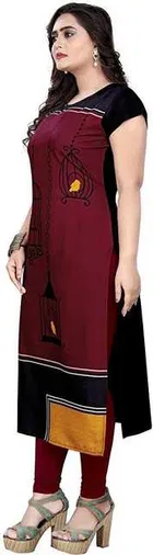 AK Fashion Mall Women Crepe Kurti 