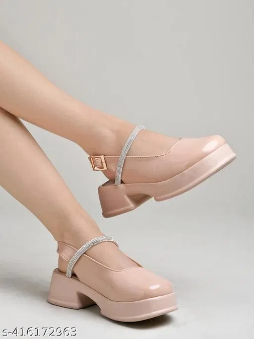 Shoetopia Peach Heel Sandals IND-6