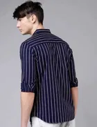 Cotton Blend Striped Shirt for Men 
