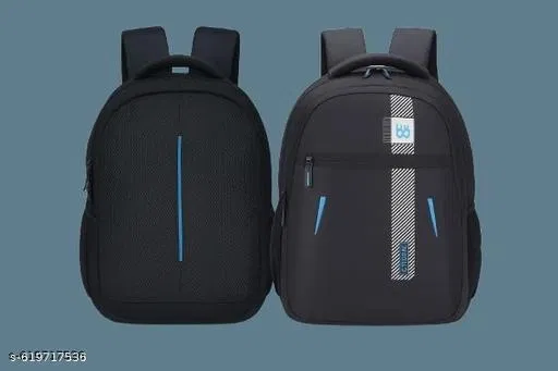 Polyester Backpack for Men & Women, Black