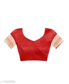 Litchi Silk Zari Woven Saree for Women, Red 