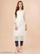 Net Kurti for Women,  White  