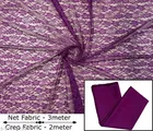 Crepe Un Stitched Dress & Gown Material,  Purple  