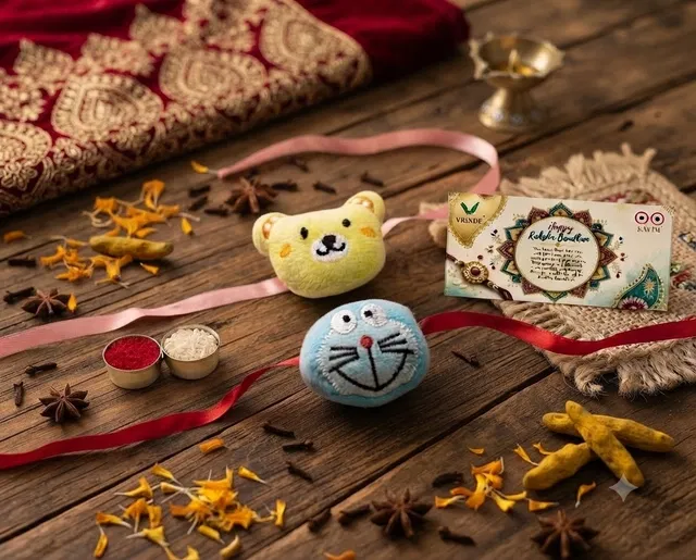 Fabric Rakhi (Multicolor, Pack of 2)