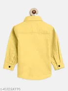 Solid Cotton Blend Long Sleeve Shirt for Boys 