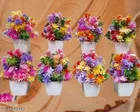 Plastic Artificial Flowers, Multioclor, Pack of 8