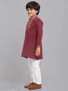Cotton Blend Kurta with Pyjama for Boys 