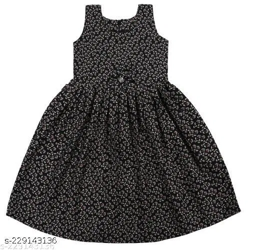 Frocks for Girls (Black, 3-4 Years)