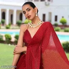 Crushed Satin Party Wear Saree for Women 