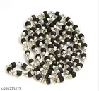 Black Tulsi Silver Cap Mala 