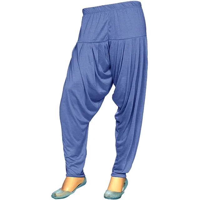 Viscose Rayon Solid Patiala for Women (Grey, Free Size)