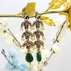 Alloy Kundan Earring for Women & Girls, Green