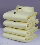 Cotton Blend Full Sleeve Solid Shirt for Men (Lemon Yellow, XL)