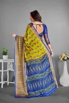 Moss Chiffon Printed Saree for Women 