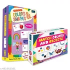 Match Color & Objects & Match & Pair Colors & Shapes Puzzle Game for Kids, Set of 2