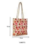 Women Floral Embellished Handheld Shoulder Bag 