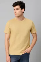 Round Neck Structured T-Shirt for Men 