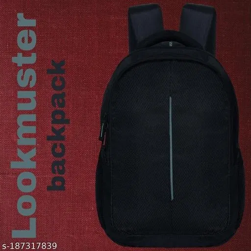 Nylon Backpack for Men & Women, Black