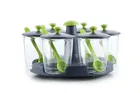 Plastic 6 Pcs Kitchen Storage Jars with Holder 