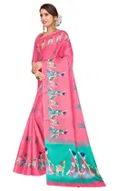 Khadi Silk Printed Saree for Women 