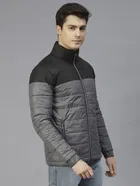 Men's Colour Block Full Sleeves Puffer Jacket 