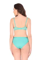 Cotton Blend Solid Non Padded Lingerie Set for Women 